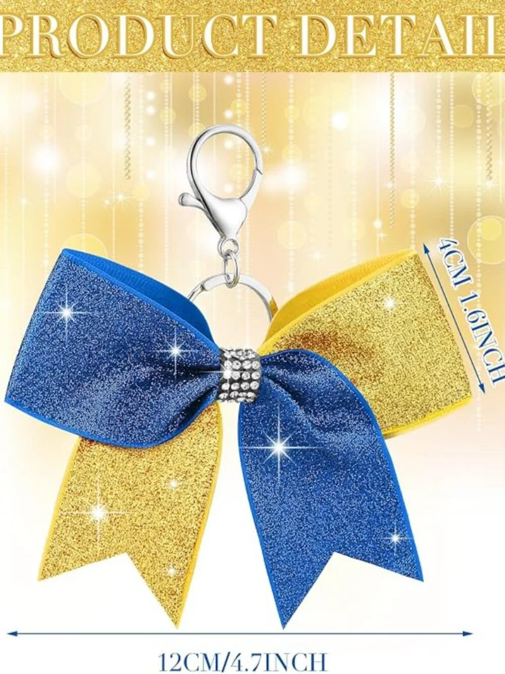 32 Cheer Bow Keychains Rhinestone Bulk Reseller Lot New in Box Team Gifts